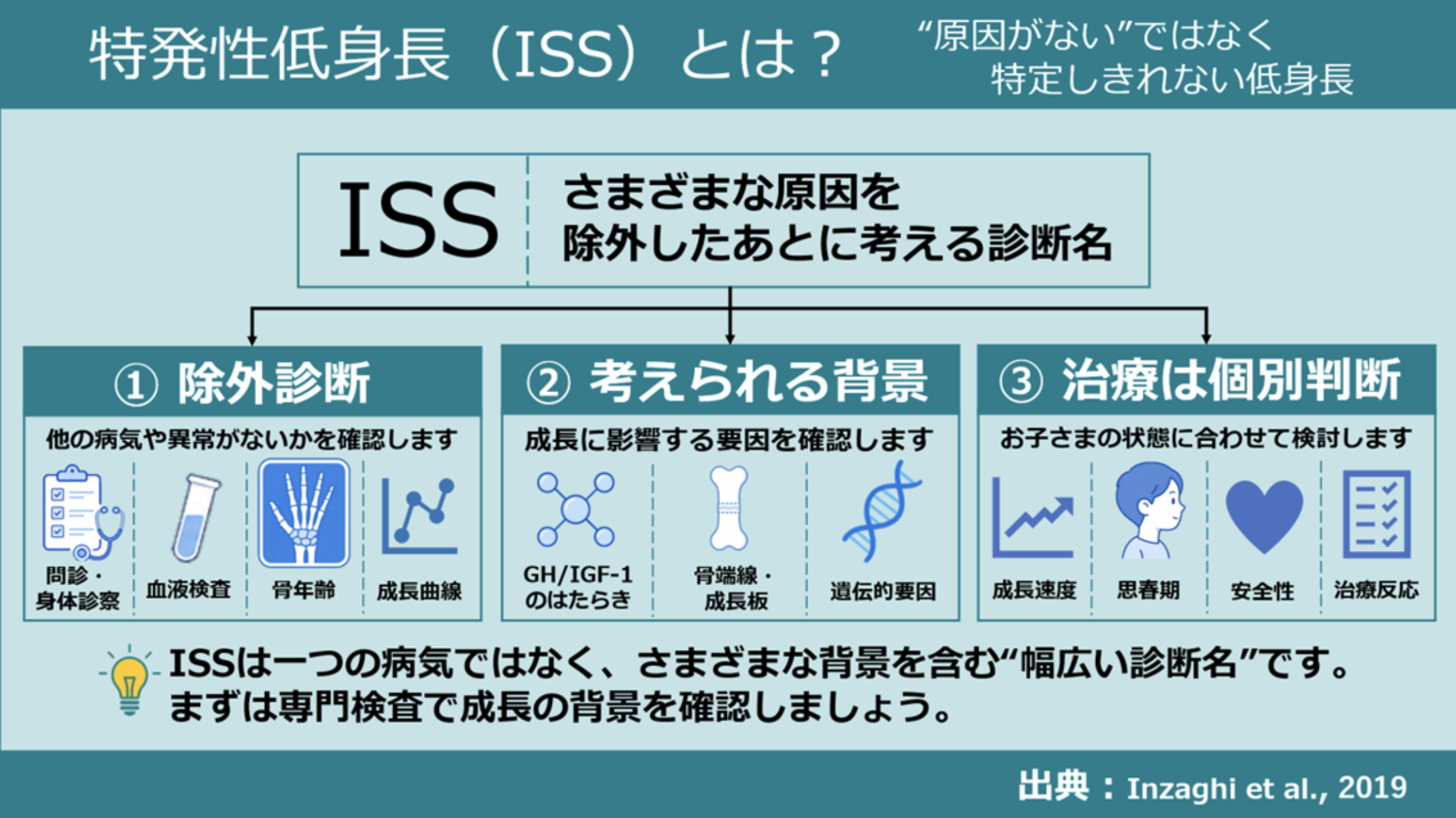 【特発性低身長（ISS）とは？】   ──「検査で異常なし」でも背が低い理由